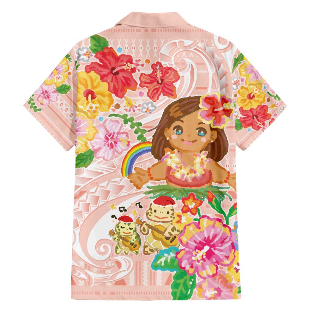 Aloha Hawaii Family Matching Puletasi and Hawaiian Shirt Kawaii Mele Kalikimaka - Pastel Fever LT7 - Polynesian Pride