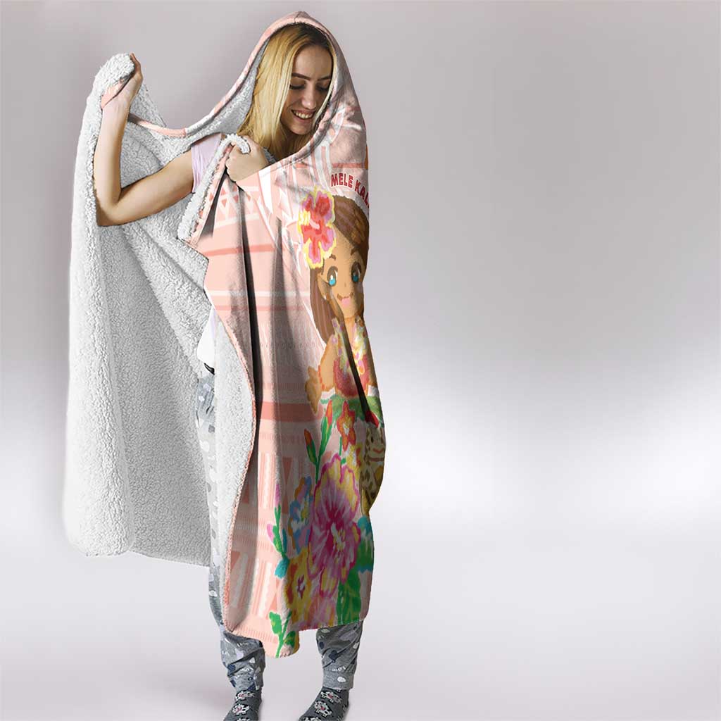 Aloha Hawaii Hooded Blanket Kawaii Mele Kalikimaka - Pastel Fever