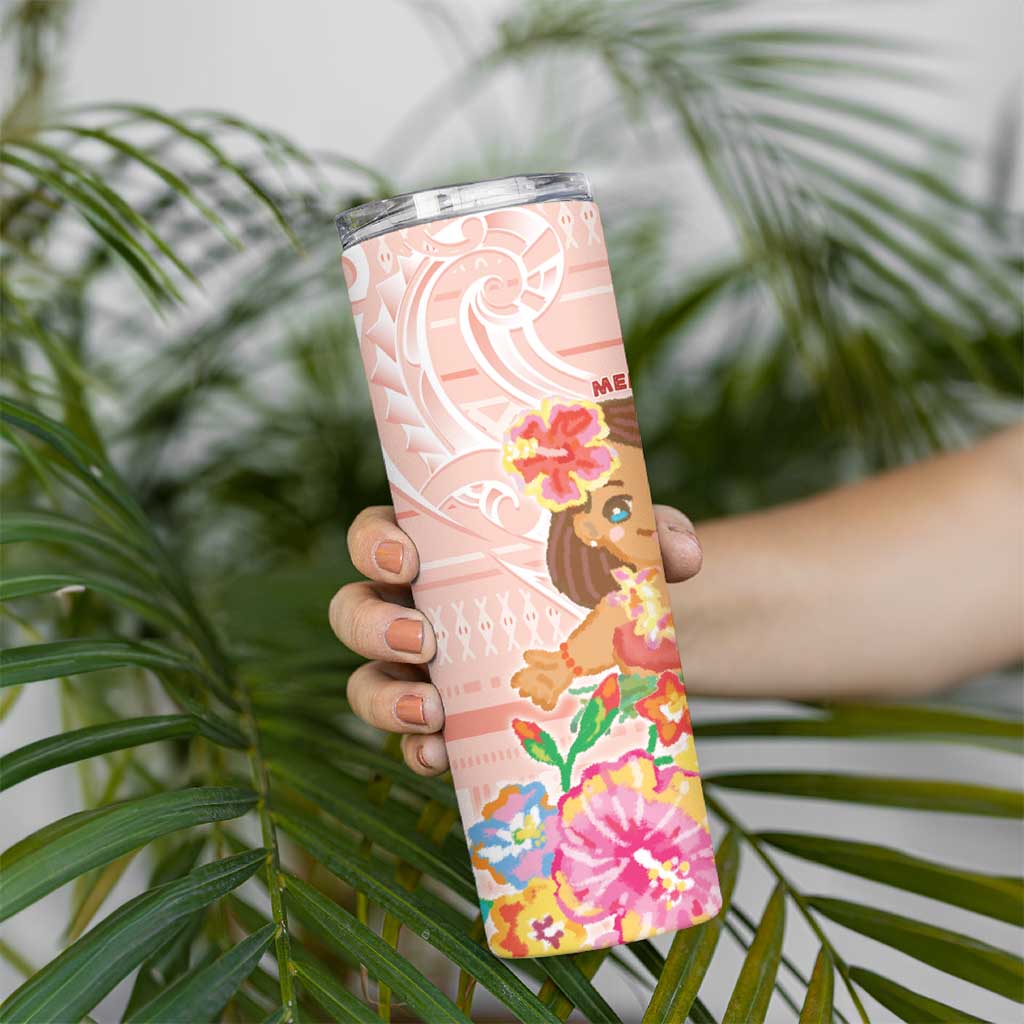 Aloha Hawaii Skinny Tumbler Kawaii Mele Kalikimaka - Pastel Fever LT7 - Polynesian Pride