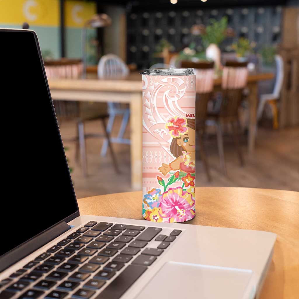 Aloha Hawaii Skinny Tumbler Kawaii Mele Kalikimaka - Pastel Fever LT7 - Polynesian Pride