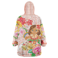 Aloha Hawaii Wearable Blanket Hoodie Kawaii Mele Kalikimaka - Pastel Fever LT7 - Polynesian Pride