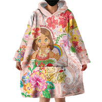 Aloha Hawaii Wearable Blanket Hoodie Kawaii Mele Kalikimaka - Pastel Fever LT7 - Polynesian Pride