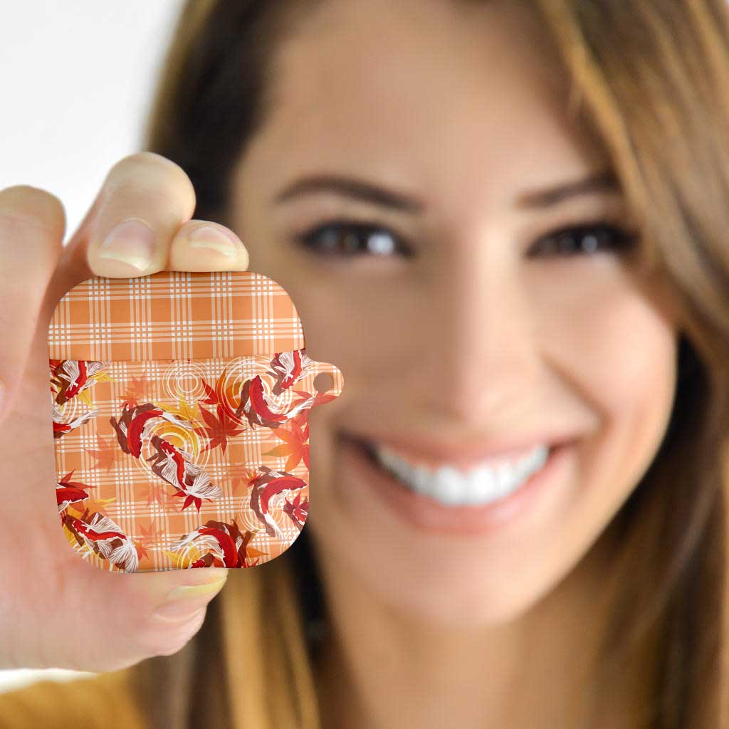Orange Palaka Hawaii Aloha AirPods Case Koi Pond Mix Japanese Maple - Polynesian Pride