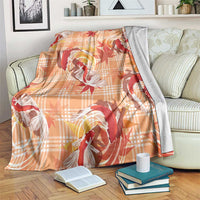 Orange Palaka Hawaii Aloha Blanket Koi Pond Mix Japanese Maple LT7 Orange - Polynesian Pride