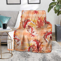 Orange Palaka Hawaii Aloha Blanket Koi Pond Mix Japanese Maple LT7 - Polynesian Pride