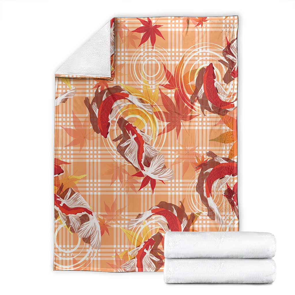 Orange Palaka Hawaii Aloha Blanket Koi Pond Mix Japanese Maple LT7 - Polynesian Pride