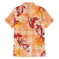 Orange Palaka Hawaii Aloha Family Matching Summer Maxi Dress and Hawaiian Shirt Koi Pond Mix Japanese Maple LT7 - Polynesian Pride
