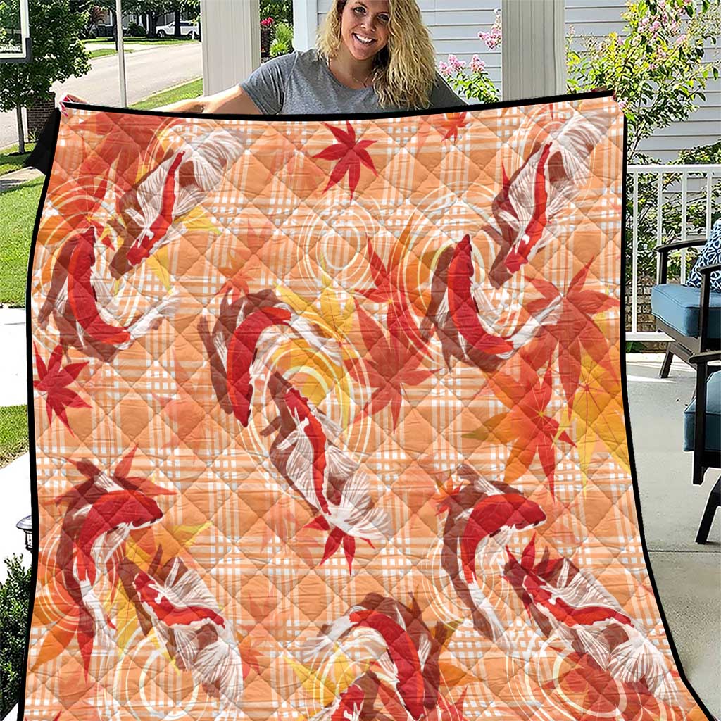 Orange Palaka Hawaii Aloha Quilt Koi Pond Mix Japanese Maple LT7 Orange - Polynesian Pride
