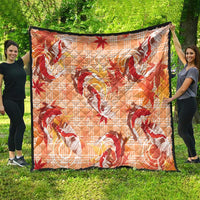 Orange Palaka Hawaii Aloha Quilt Koi Pond Mix Japanese Maple LT7 - Polynesian Pride