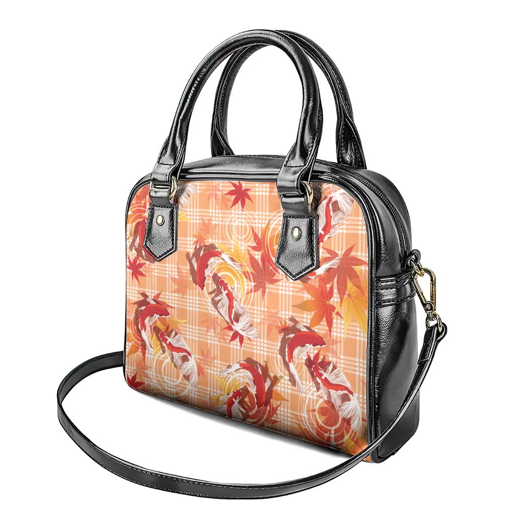 Orange Palaka Hawaii Aloha Shoulder Handbag Koi Pond Mix Japanese Maple - Polynesian Pride