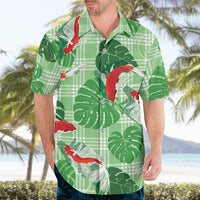 Lime Palaka Hawaii Aloha Hawaiian Shirt Koi Pond Mix Monstera - Polynesian Pride
