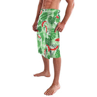 Lime Palaka Hawaii Aloha Lavalava Koi Pond Mix Monstera - Polynesian Pride