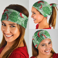 Lime Palaka Hawaii Aloha Neck Gaiter Koi Pond Mix Monstera - Polynesian Pride