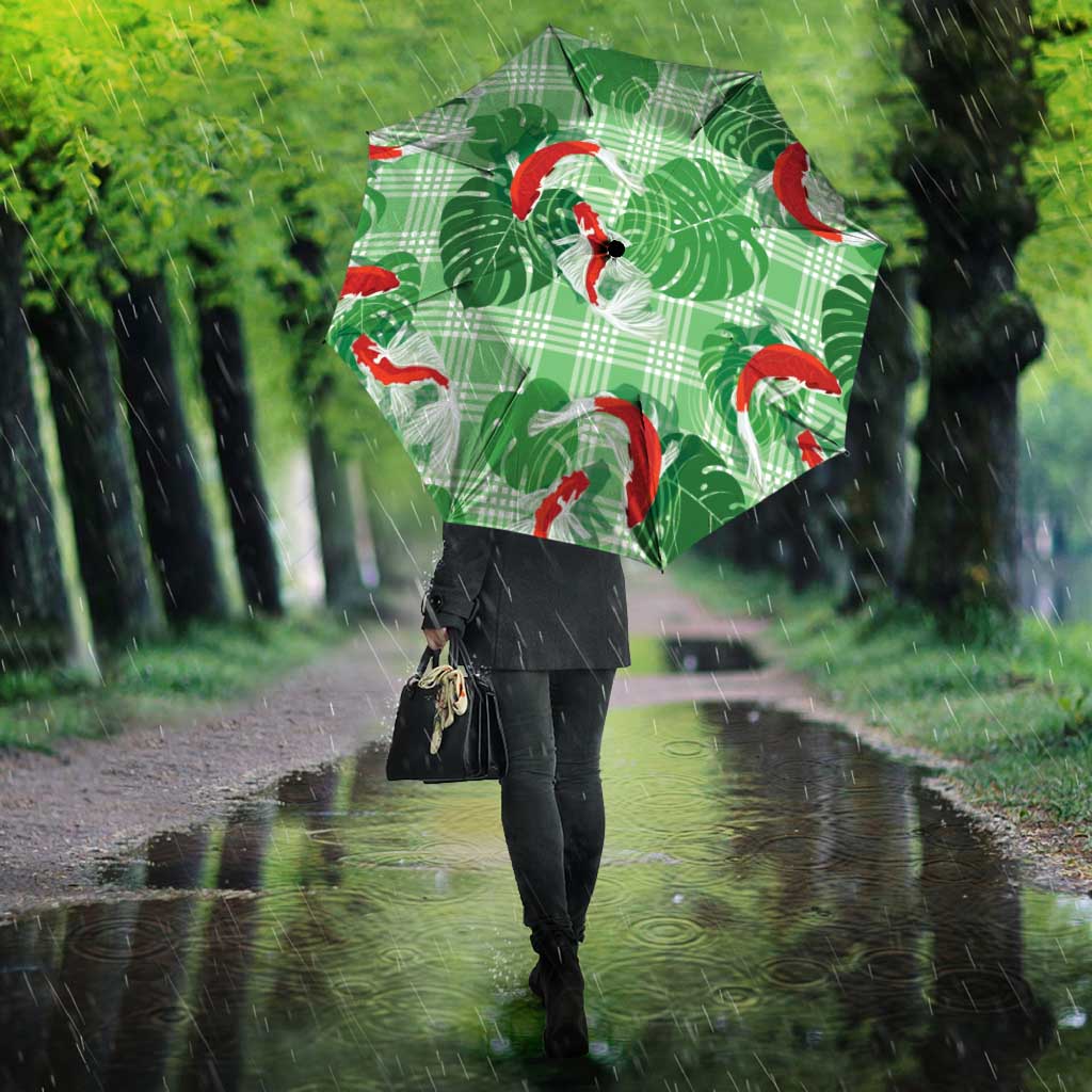 Lime Palaka Hawaii Aloha Umbrella Koi Pond Mix Monstera - Polynesian Pride