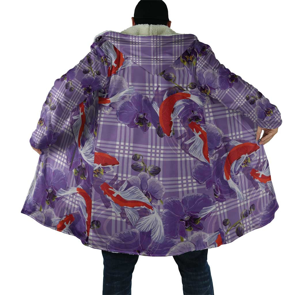 Lavender Palaka Hawaii Aloha Cloak Koi Pond Mix Orchids - Polynesian Pride