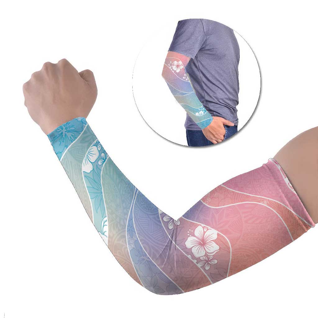 Aloha Hawaii Floral Tapa Arm Sleeves Patchwork Pastel Candy - Polynesian Pride