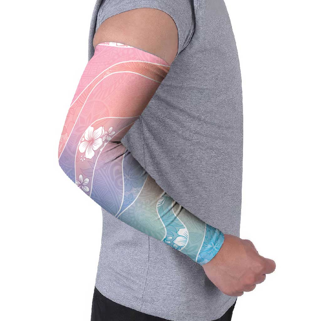 Aloha Hawaii Floral Tapa Arm Sleeves Patchwork Pastel Candy - Polynesian Pride