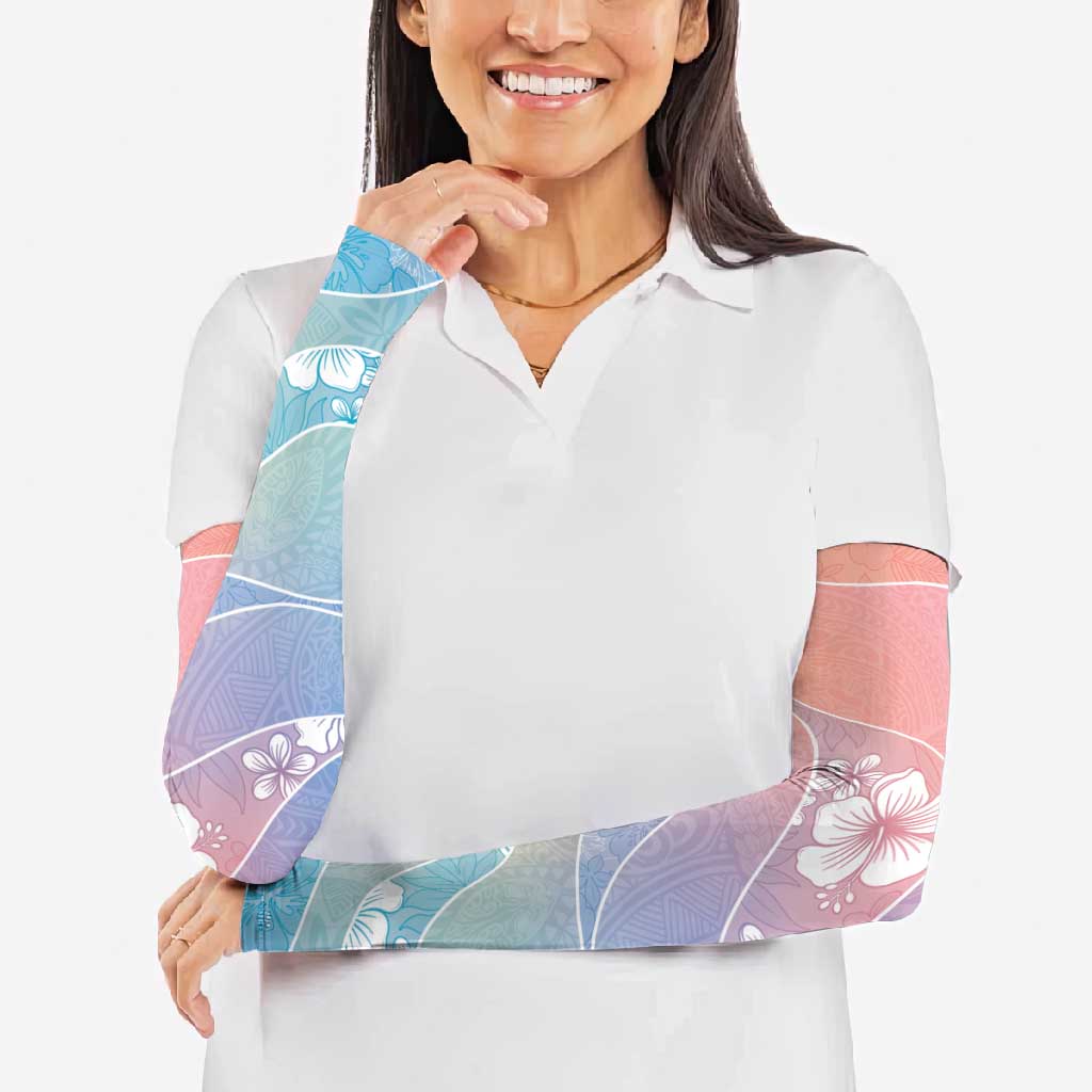 Aloha Hawaii Floral Tapa Arm Sleeves Patchwork Pastel Candy - Polynesian Pride