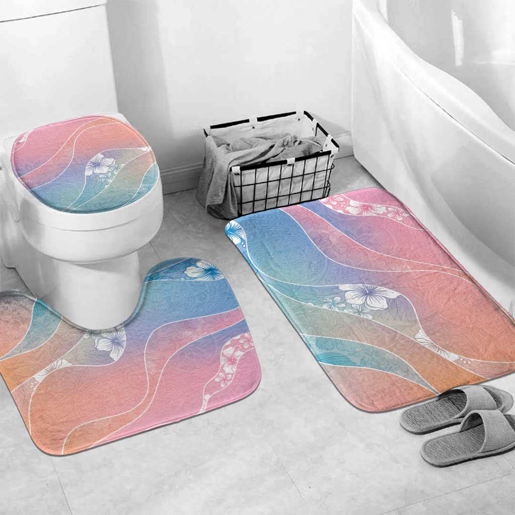 Aloha Hawaii Floral Tapa Bathroom Set Patchwork Pastel Candy - Polynesian Pride