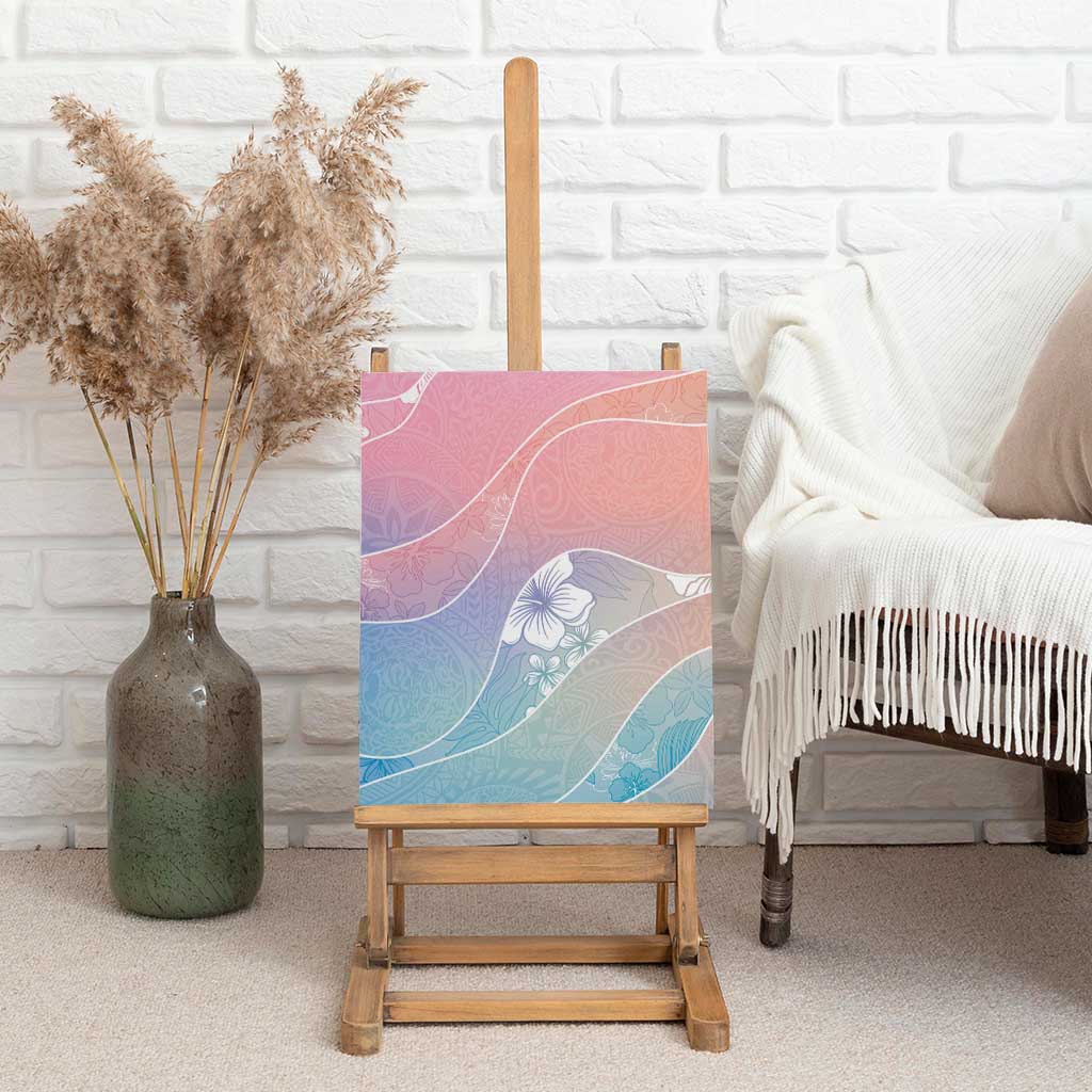 Aloha Hawaii Floral Tapa Canvas Wall Art Patchwork Pastel Candy - Polynesian Pride