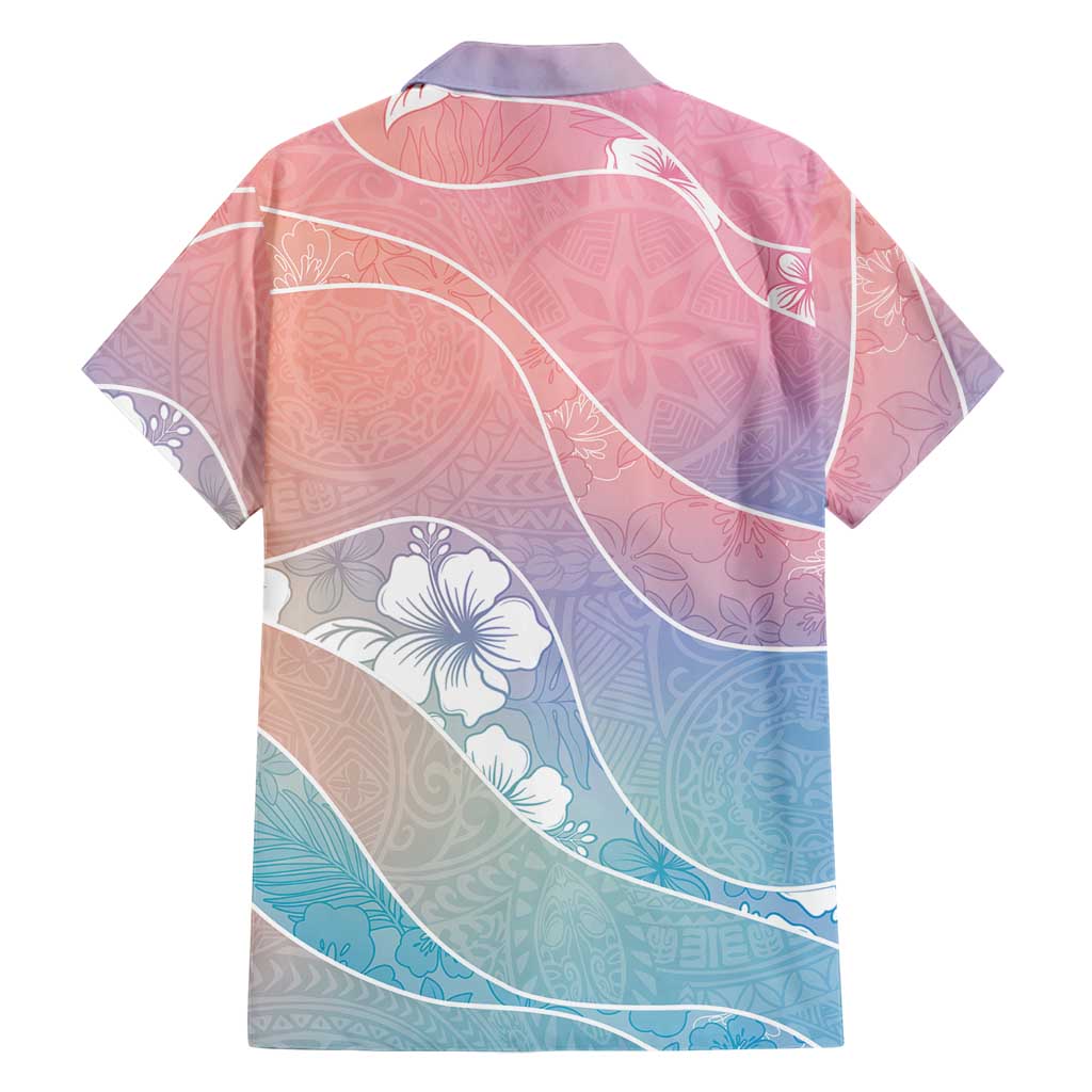 Aloha Hawaii Floral Tapa Family Matching Long Sleeve Bodycon Dress and Hawaiian Shirt Patchwork Pastel Candy LT7 - Polynesian Pride