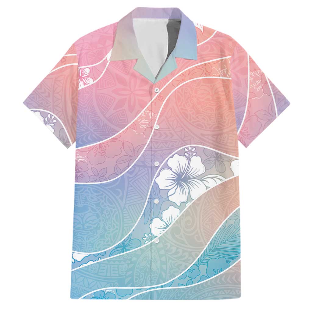 Aloha Hawaii Floral Tapa Family Matching Mermaid Dress and Hawaiian Shirt Patchwork Pastel Candy LT7 Dad's Shirt - Short Sleeve Pastel - Polynesian Pride