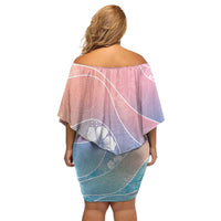 Aloha Hawaii Floral Tapa Family Matching Off Shoulder Short Dress and Hawaiian Shirt Patchwork Pastel Candy LT7 - Polynesian Pride