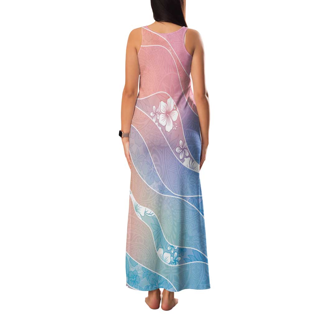 Aloha Hawaii Floral Tapa Family Matching Tank Maxi Dress and Hawaiian Shirt Patchwork Pastel Candy LT7 - Polynesian Pride