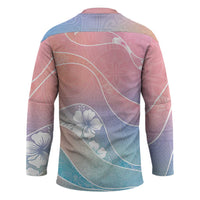 Aloha Hawaii Floral Tapa Hockey Jersey Patchwork Pastel Candy - Polynesian Pride