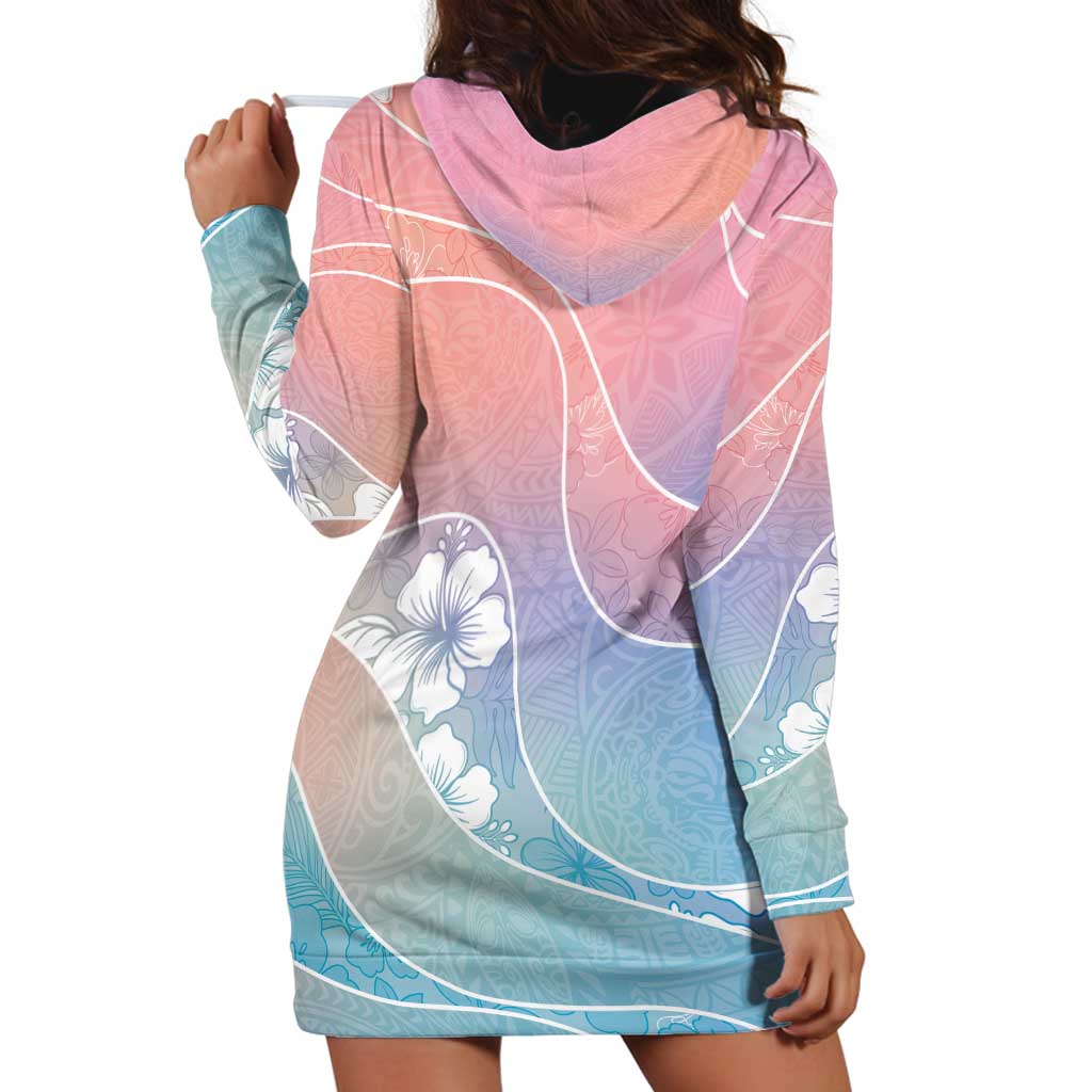 Aloha Hawaii Floral Tapa Hoodie Dress Patchwork Pastel Candy LT7 - Polynesian Pride