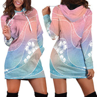Aloha Hawaii Floral Tapa Hoodie Dress Patchwork Pastel Candy LT7 - Polynesian Pride
