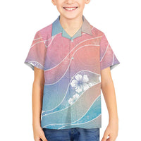 Aloha Hawaii Floral Tapa Kid Hawaiian Shirt Patchwork Pastel Candy LT7 Kid Pastel - Polynesian Pride