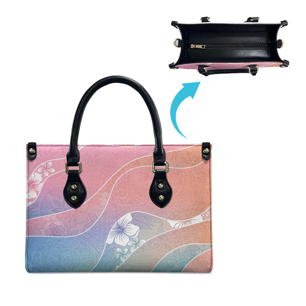 Aloha Hawaii Floral Tapa Leather Bag Patchwork Pastel Candy - Polynesian Pride