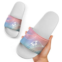 Aloha Hawaii Floral Tapa Slide Sandals Patchwork Pastel Candy - Polynesian Pride