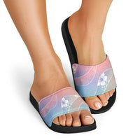 Aloha Hawaii Floral Tapa Slide Sandals Patchwork Pastel Candy - Polynesian Pride