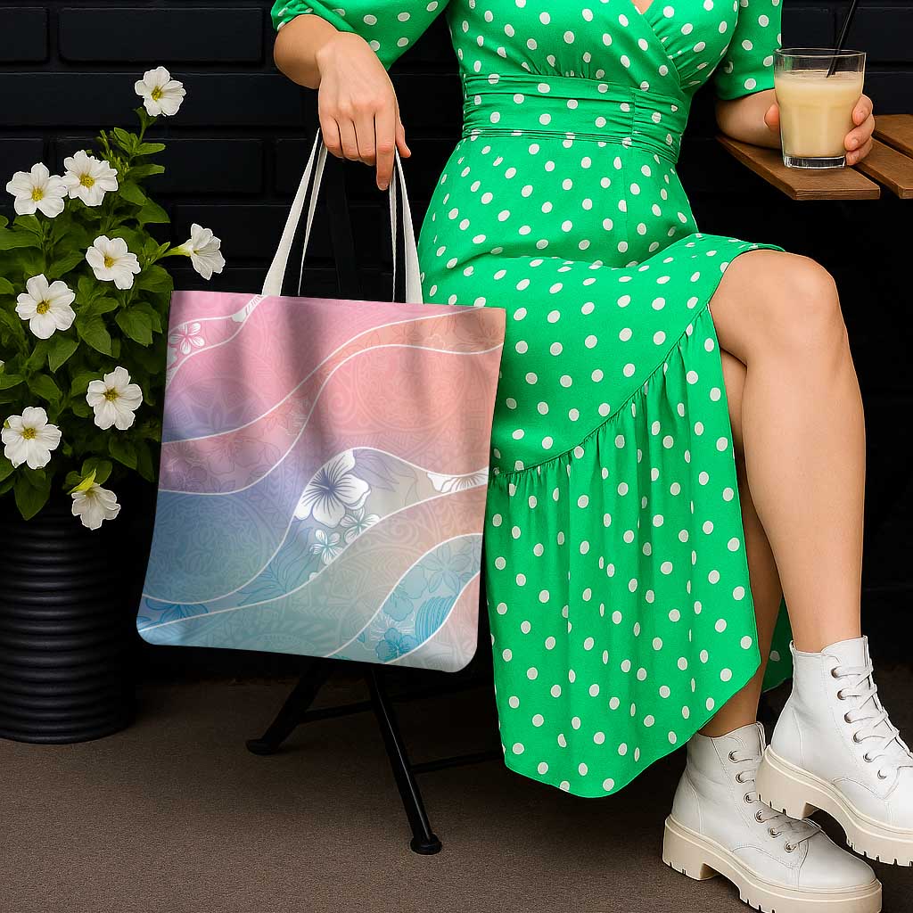 Aloha Hawaii Floral Tapa Tote Bag Patchwork Pastel Candy - Polynesian Pride