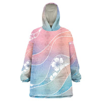 Aloha Hawaii Floral Tapa Wearable Blanket Hoodie Patchwork Pastel Candy LT7 One Size Pastel - Polynesian Pride