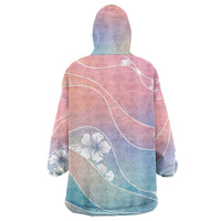 Aloha Hawaii Floral Tapa Wearable Blanket Hoodie Patchwork Pastel Candy LT7 - Polynesian Pride