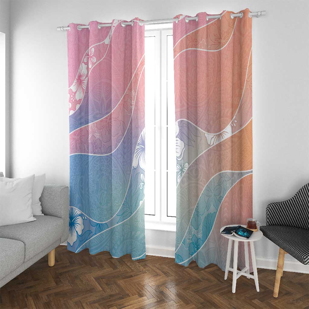 Aloha Hawaii Floral Tapa Window Curtain Patchwork Pastel Candy - Polynesian Pride