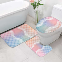 Hawaii Aloha Plumeria Lei Pastel Candy Palaka Bathroom Set LT7 - Polynesian Pride