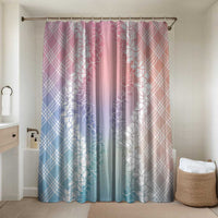 Hawaii Aloha Plumeria Lei Pastel Candy Palaka Bathroom Set LT7 Shower Curtain Only Pastel - Polynesian Pride