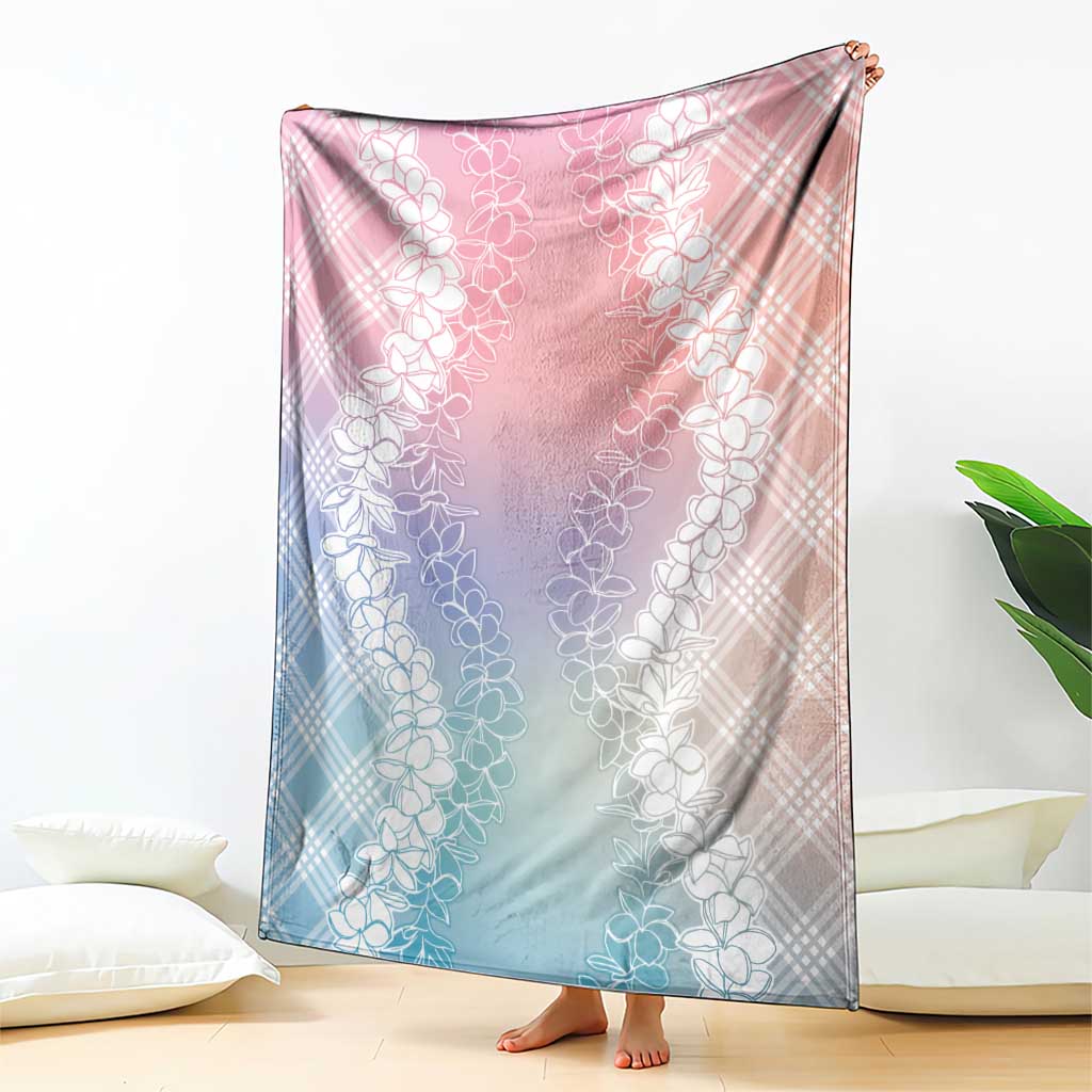 Hawaii Aloha Plumeria Lei Pastel Candy Palaka Blanket - Polynesian Pride