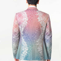 Hawaii Aloha Plumeria Lei Pastel Candy Palaka Blazer - Polynesian Pride
