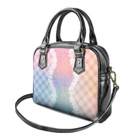 Hawaii Aloha Plumeria Lei Pastel Candy Palaka Shoulder Handbag - Polynesian Pride
