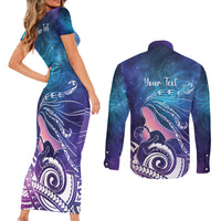New Zealand Mother's Day Couples Matching Short Sleeve Bodycon Dress and Long Sleeve Button Shirt Maori Hari Ra Mama LT7 - Polynesian Pride