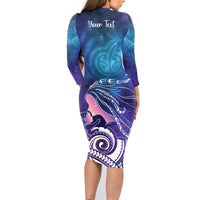 New Zealand Mother's Day Family Matching Long Sleeve Bodycon Dress and Hawaiian Shirt Maori Hari Ra Mama LT7 - Polynesian Pride