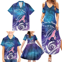 New Zealand Mother's Day Family Matching Summer Maxi Dress and Hawaiian Shirt Maori Hari Ra Mama LT7 - Polynesian Pride