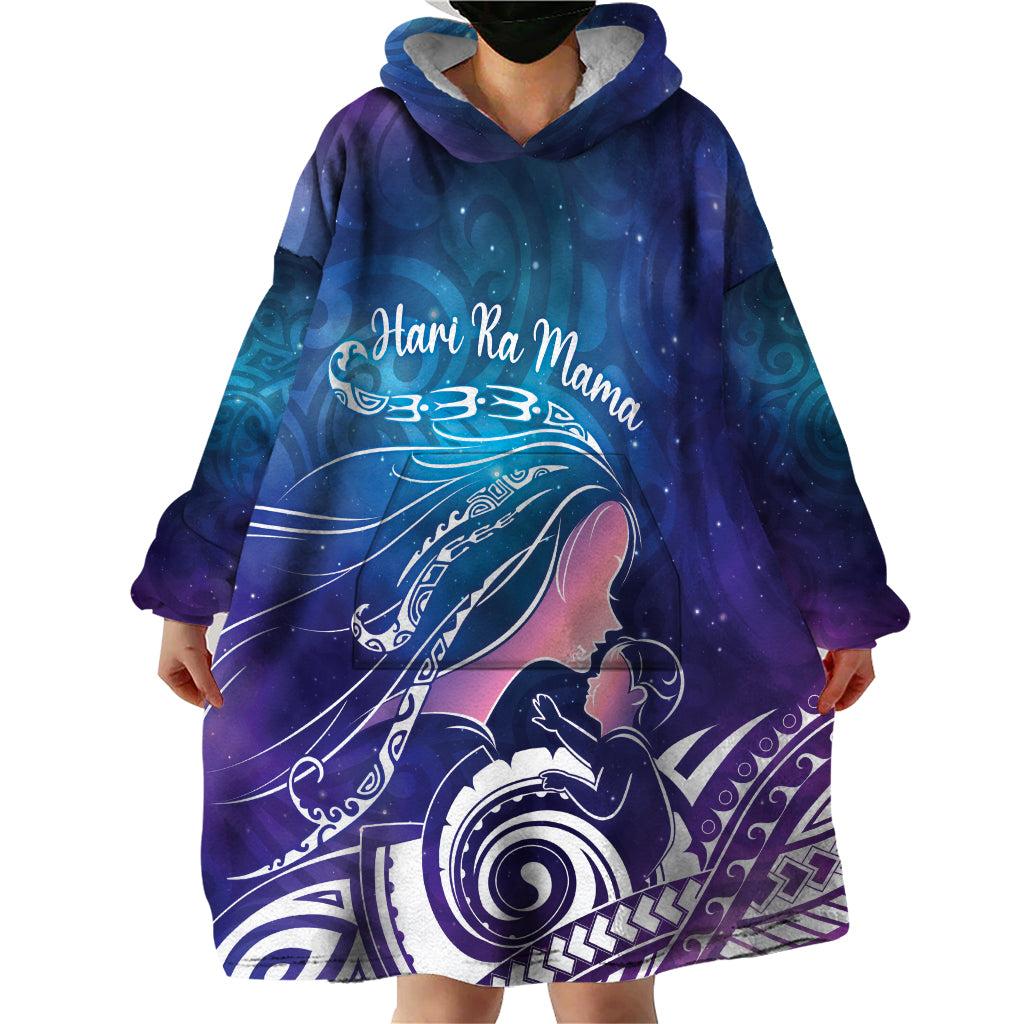 New Zealand Mother's Day Wearable Blanket Hoodie Maori Hari Ra Mama LT7 - Polynesian Pride