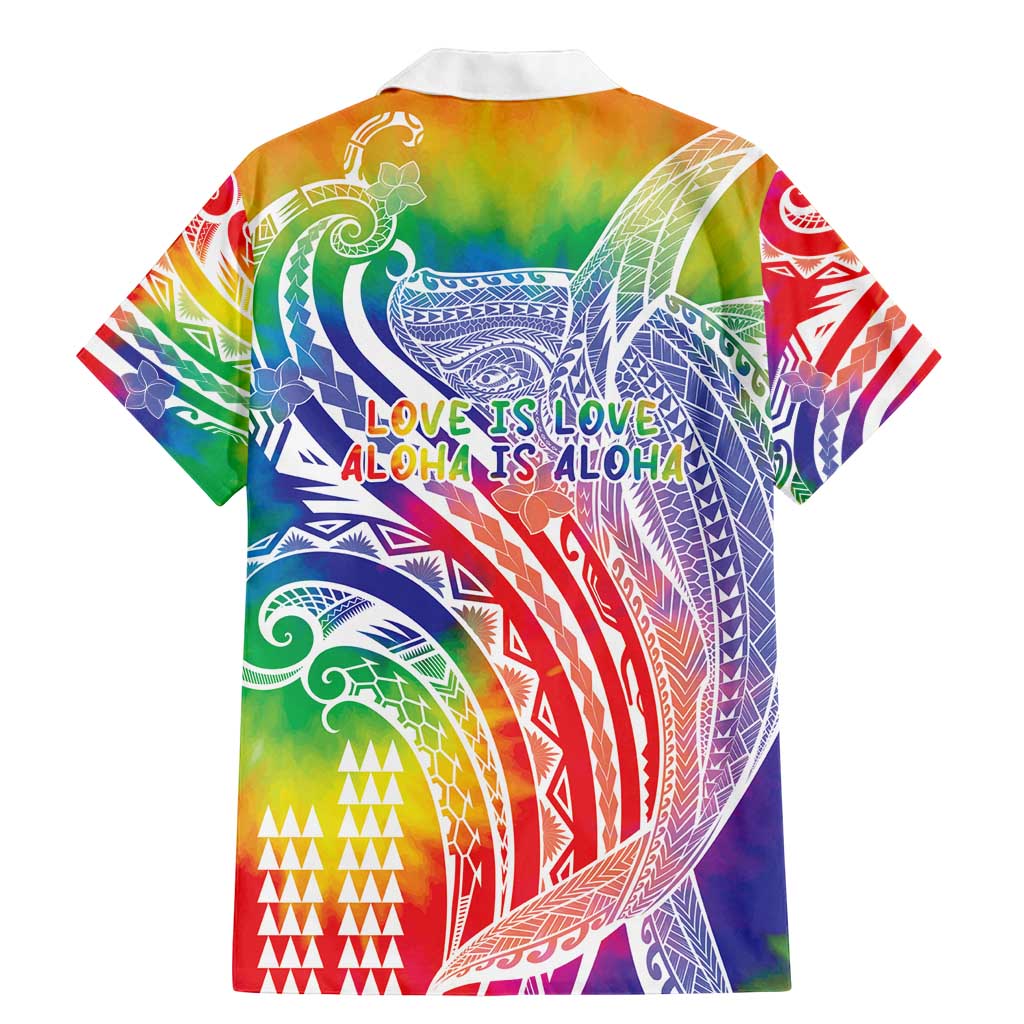 Aloha Pride Rainbow Tie Dye Family Matching Mermaid Dress and Hawaiian Shirt Humpback Whale - Love is Love LT7 - Polynesian Pride