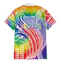 Aloha Pride Rainbow Tie Dye Family Matching Mermaid Dress and Hawaiian Shirt Humpback Whale - Love is Love LT7 - Polynesian Pride